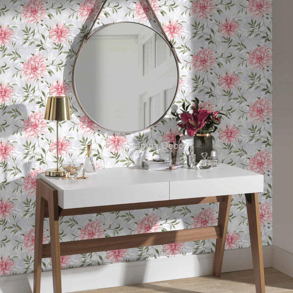 Tecido Branco Estampa Floral - Imagem 2