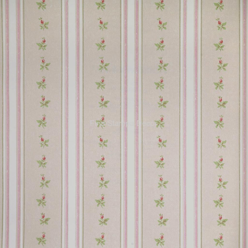 papel de parede listrado floral