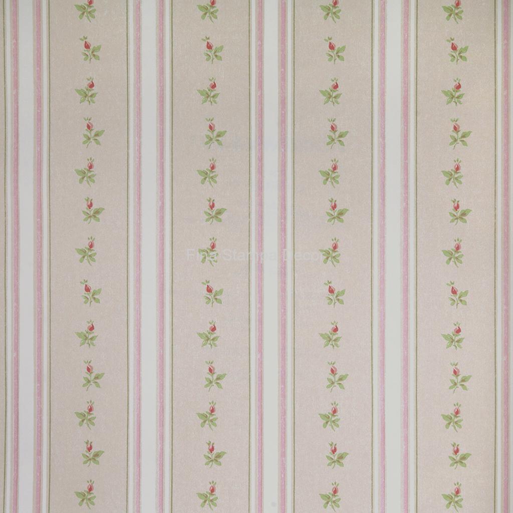 papel de parede listrado floral