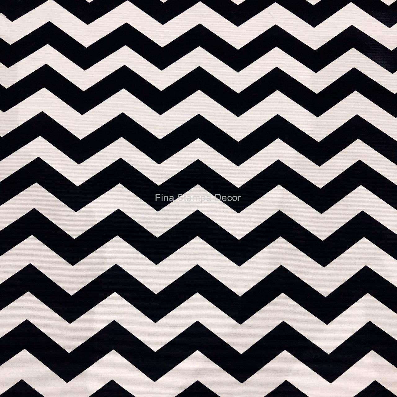 tecido estampa chevron preto