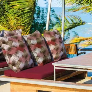 Tecido Impermeável Abstrato Marsala