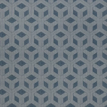 tecido jacquard geométrico azul