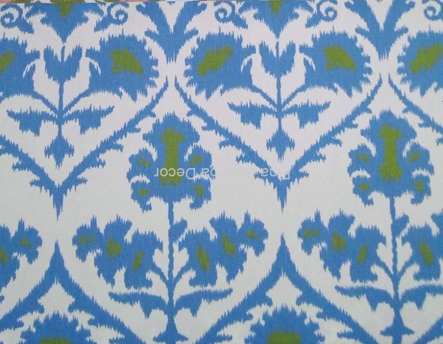 tecido sarja ikat azul