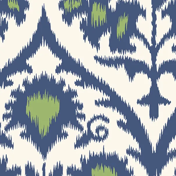 tecido sarja ikat azul