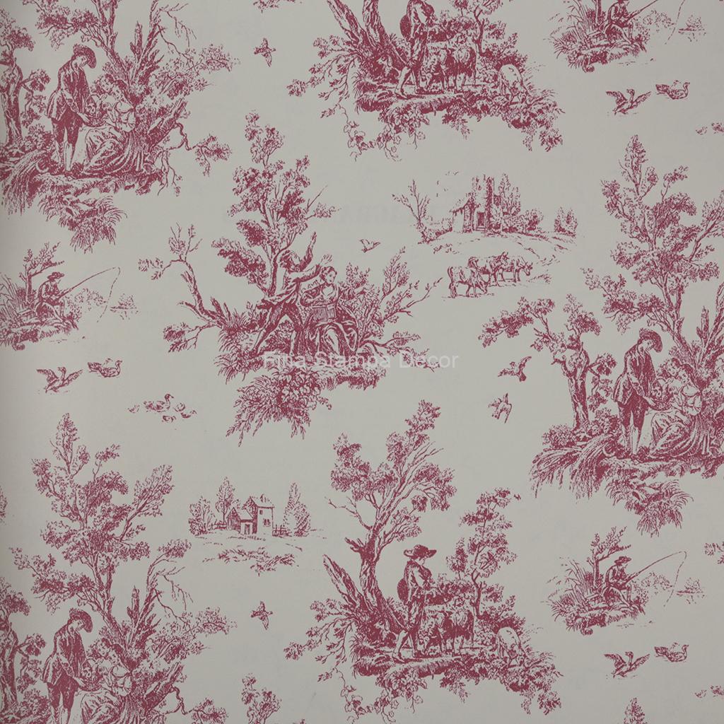 papel de parede tuile de jouy