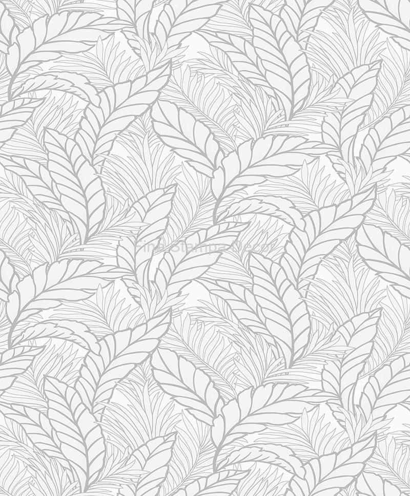 papel de parede branco folhagens