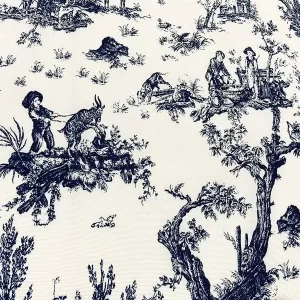 Tecido Toile de Jouy Azul