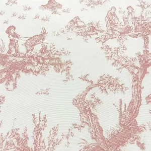 Tecido Toile de Jouy Rosé