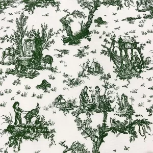 Tecido Toile de Jouy Verde