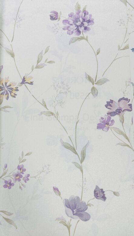 papel de parede floral lilás