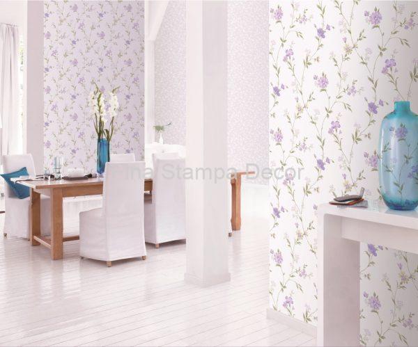 Papel de Parede Floral Lilás - Imagem 2