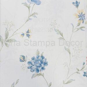 Papel de Parede Floral Azul