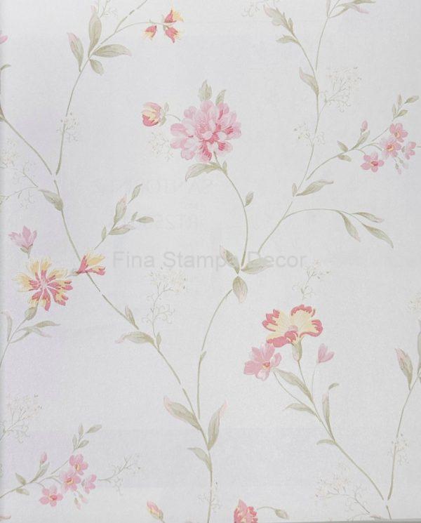 papel de parede floral rosa