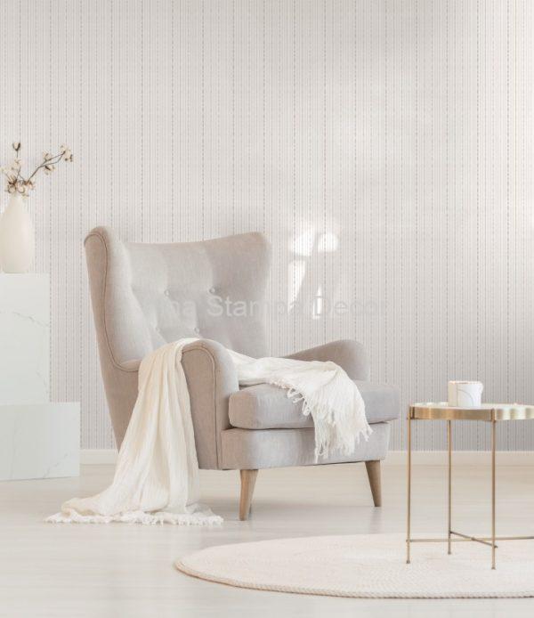 Papel de Parede Pesponto Cinza - Imagem 2