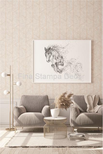 Papel de Parede Geométrico Bege - Imagem 2