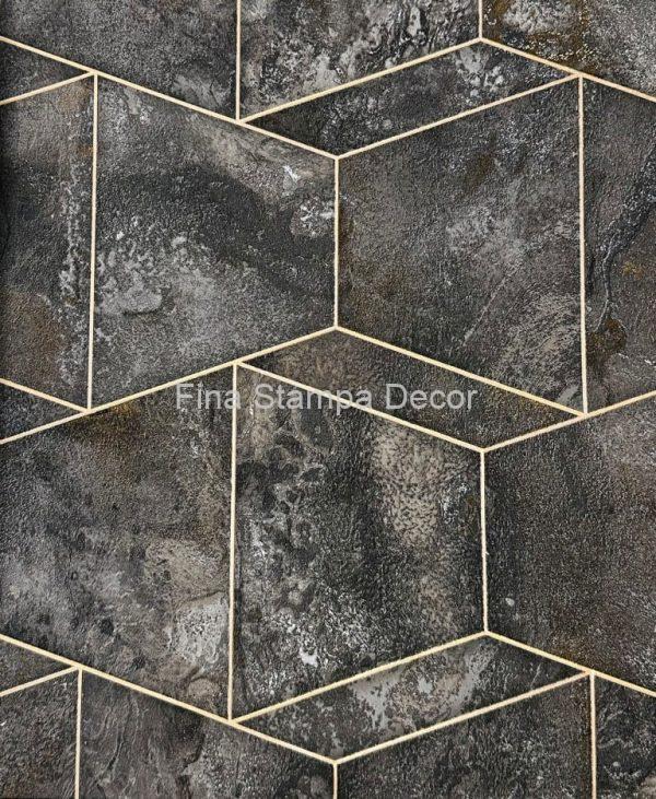 papel de parede geométrico chumbo