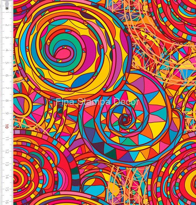 sarja impermeável geométrica colorida