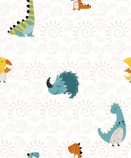 papel de parede estampa dinossauros