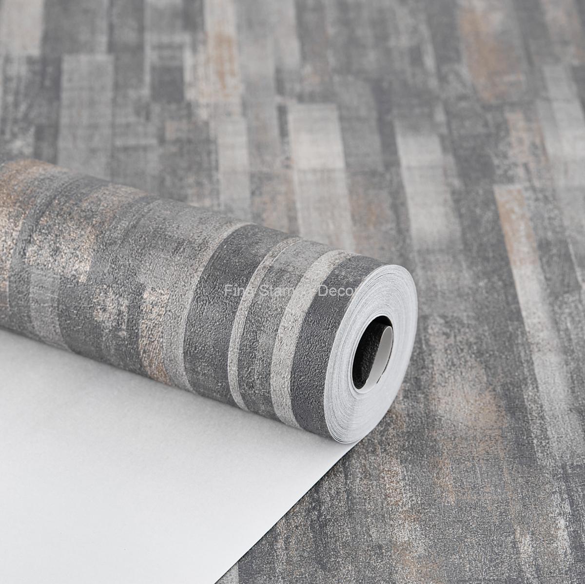 Papel de Parede Listrado Cinza - Imagem 2