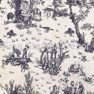 Linho Toile de Jouy Azul