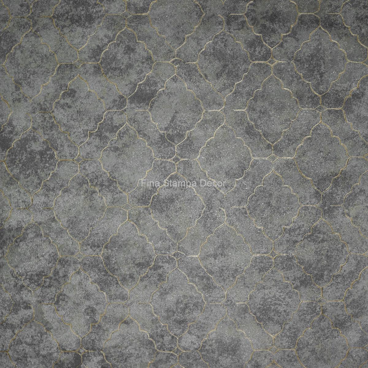 papel de parede arabesco cinza