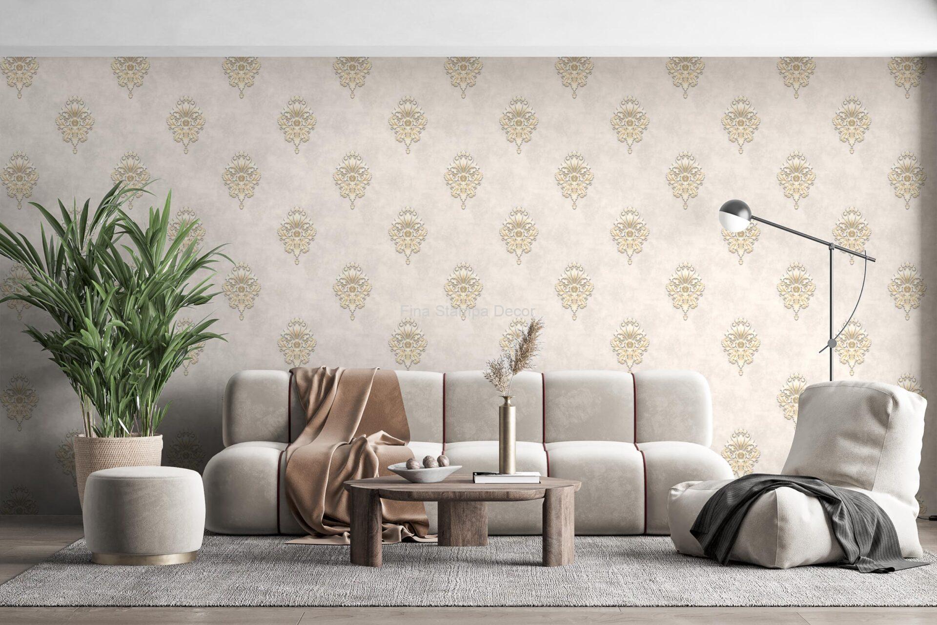 Papel de Parede Adamascado Pérola - Imagem 3