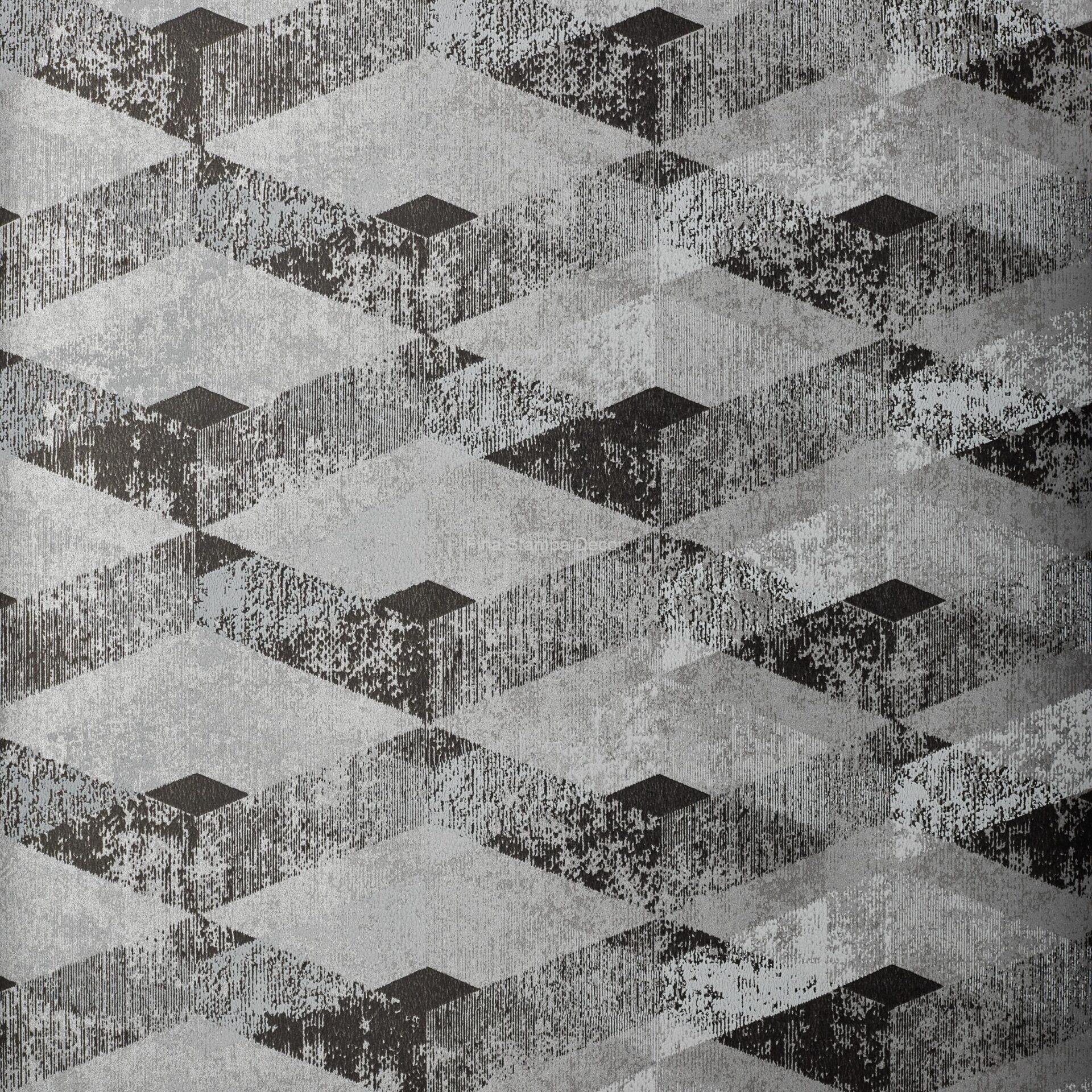 papel de parede geométrico acinzentado