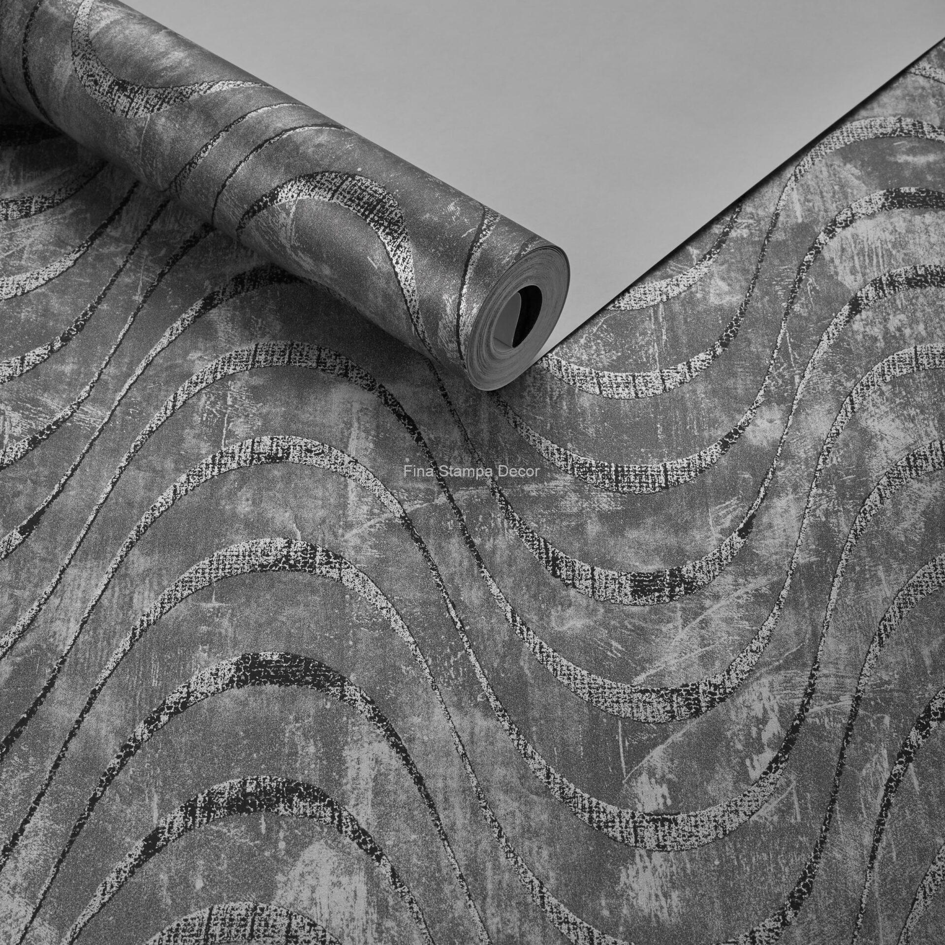 Papel de Parede Ondulado Cinza - Imagem 2