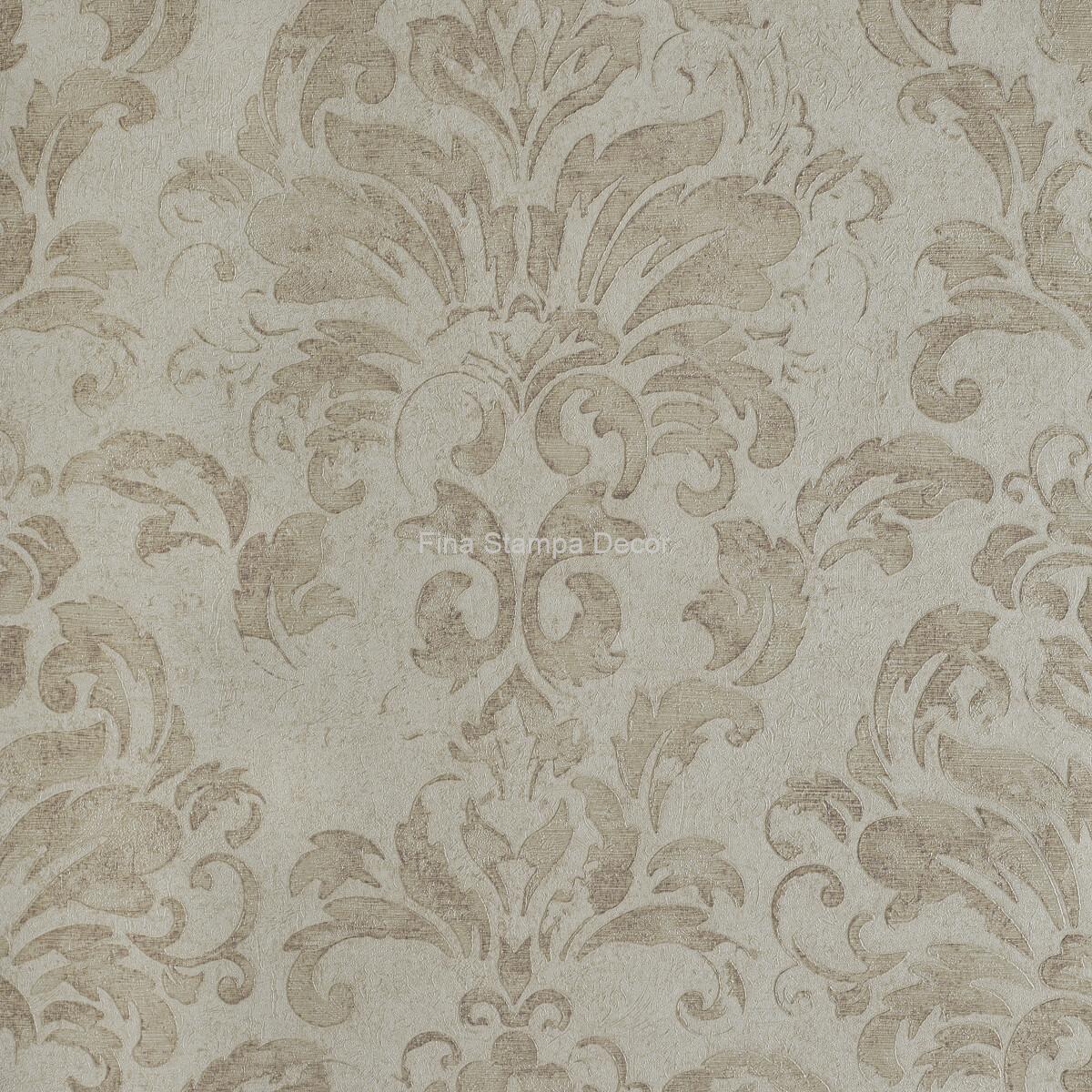 papel de parede adamascado bege