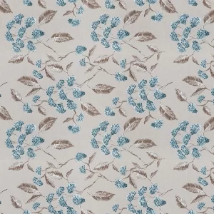 Tecido jacquard Floral Azul