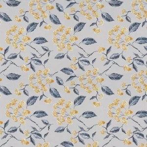 Tecido jacquard Floral Amarelo