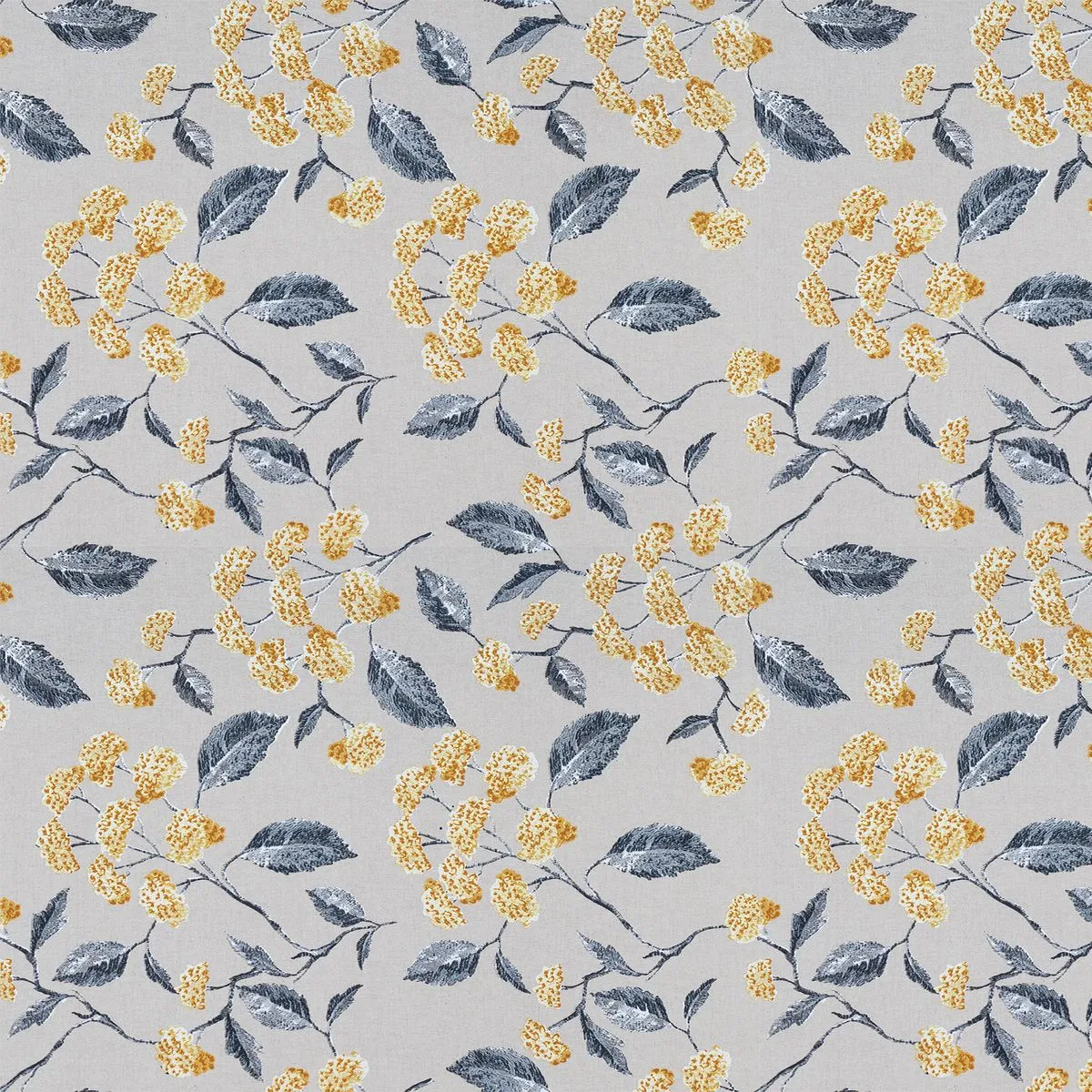 tecido jacquard floral amarelo