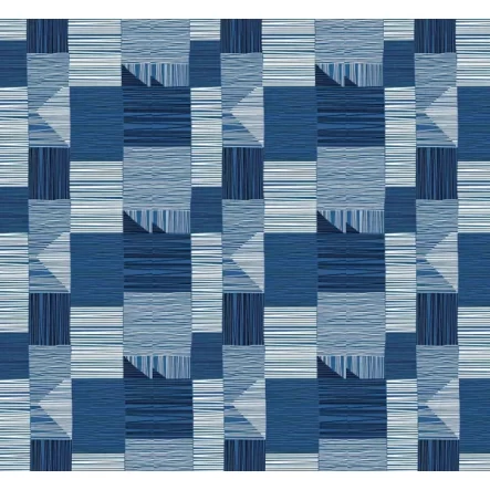 tecido impermeável geométrico azul