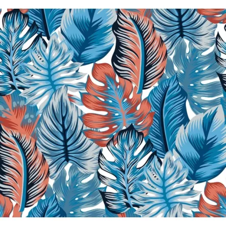 tecido impermeável folhagem azul