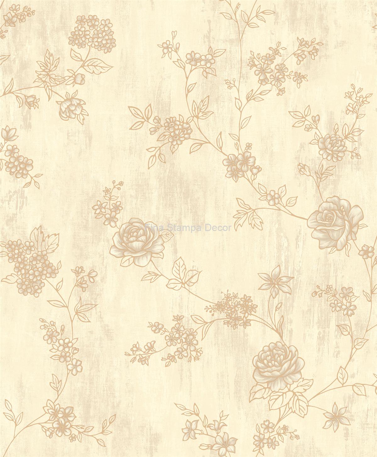 papel de parede textura floral