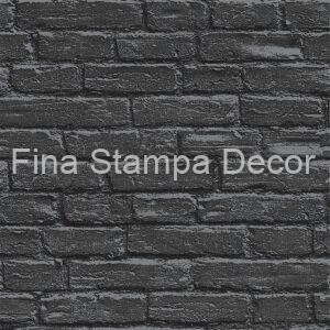 Papel de Parede Tijolinhos Chumbo