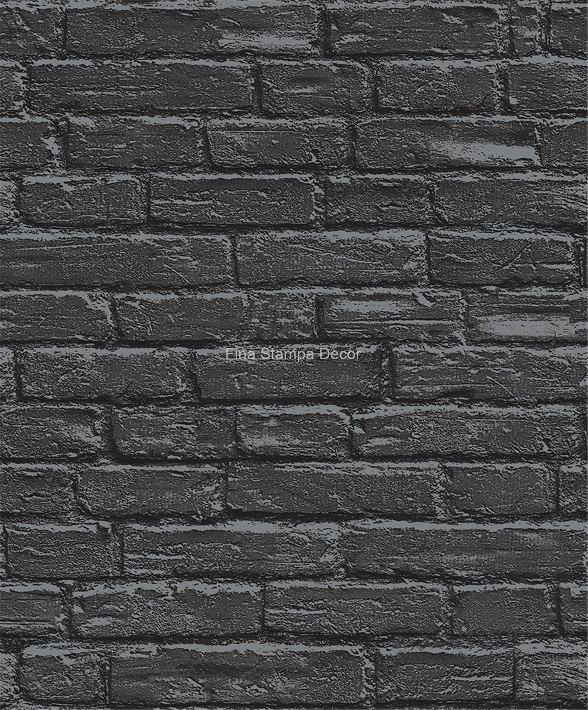 papel de parede tijolinhos chumbo