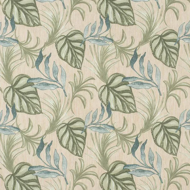 tecido impermeável bege folhagens