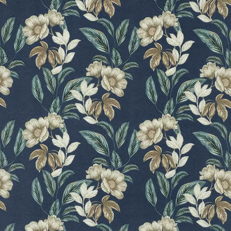 tecido impermeável azul floral