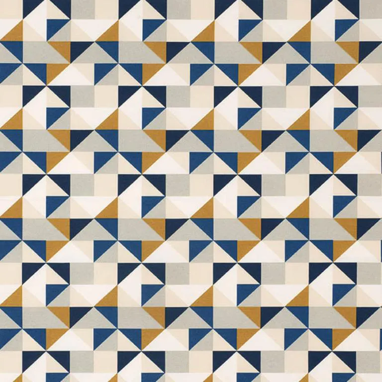 tecido impermeável geométrico azul