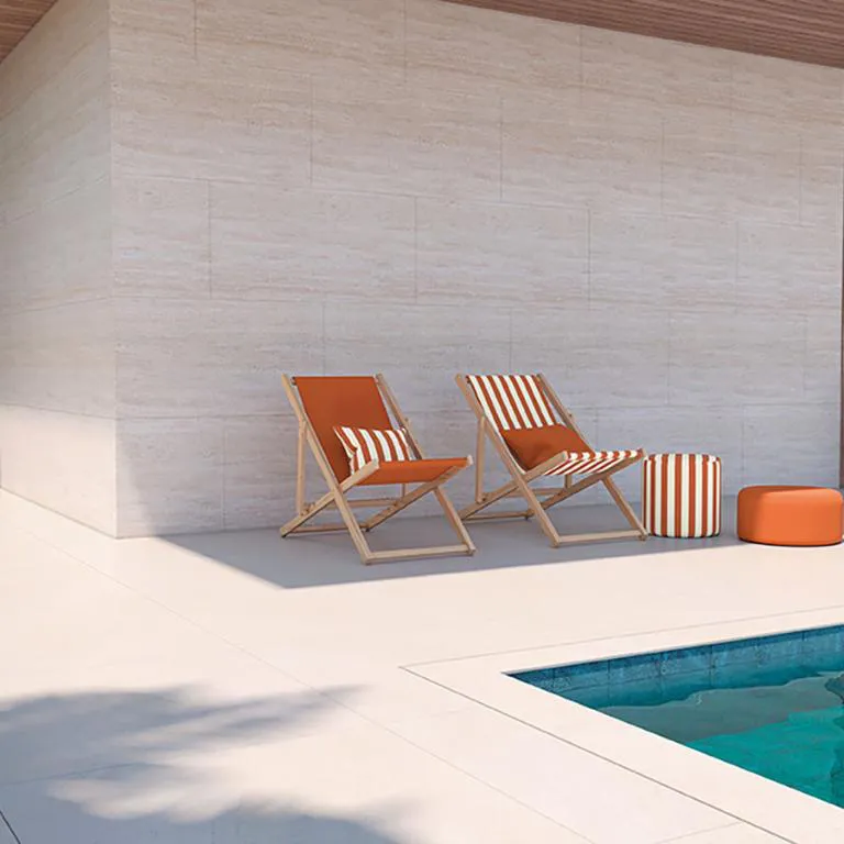 Tecido Impermeável Listrado Terracota - Imagem 2