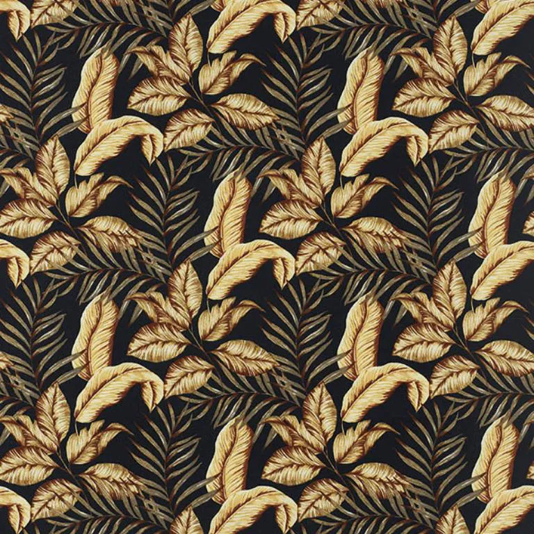 tecido impermeável preto folhagen