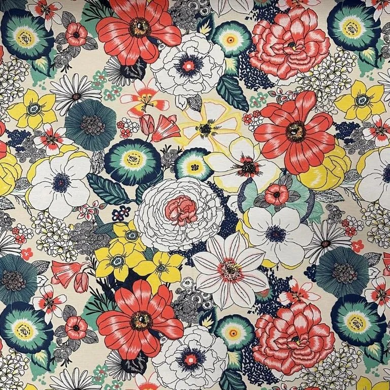 tecido impermeável estampa floral