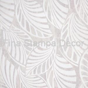 Papel de Parede Cinza Folhas