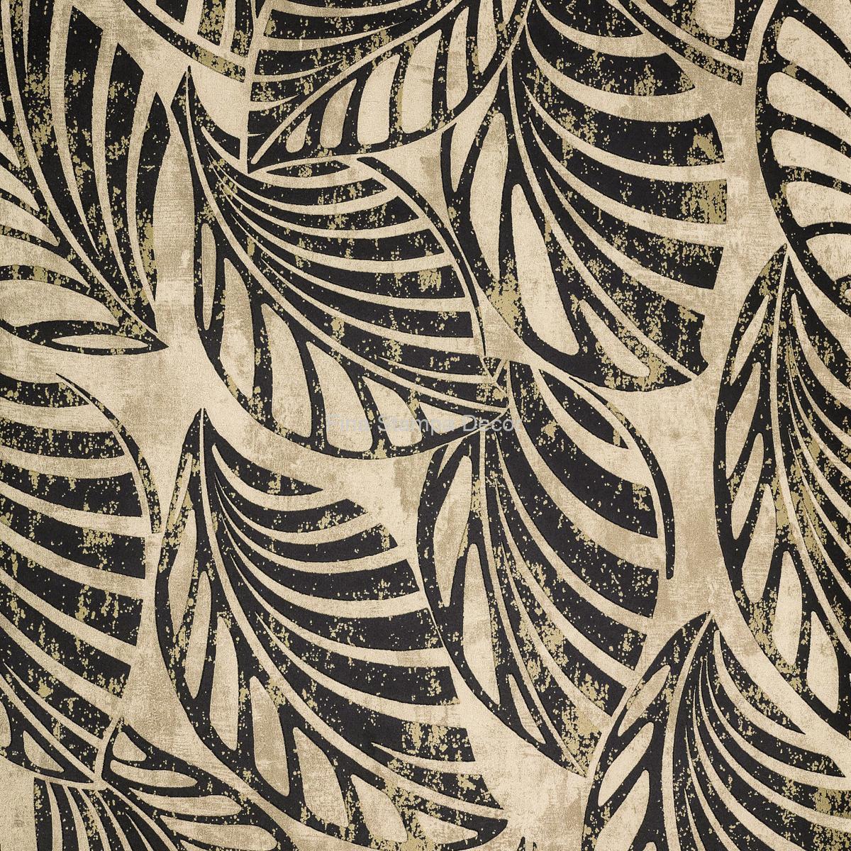 papel de parede folha preta