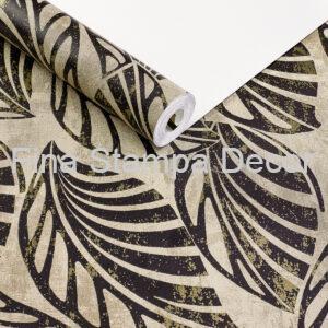 Papel de Parede Folha Preta