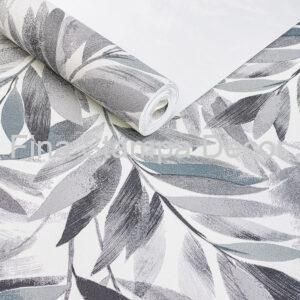 Papel de Parede Folhas Acinzentadas