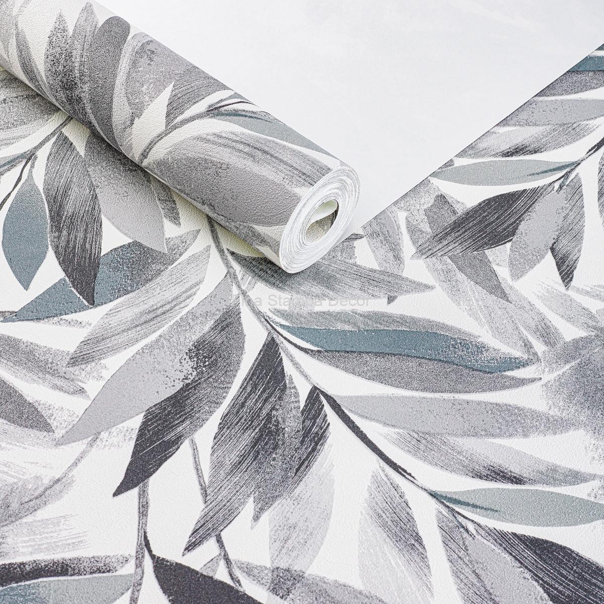 Papel de Parede Folhas Acinzentadas - Imagem 2