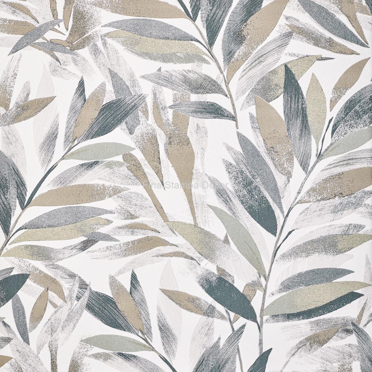 papel de parede branco folhas