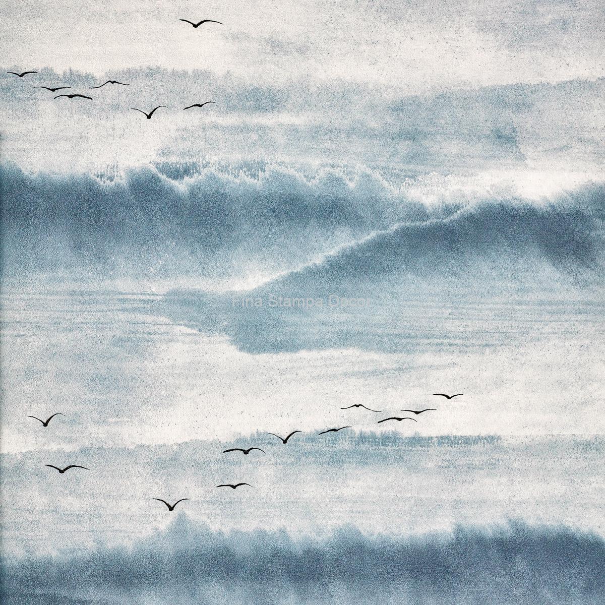 papel de parede estampa marinha